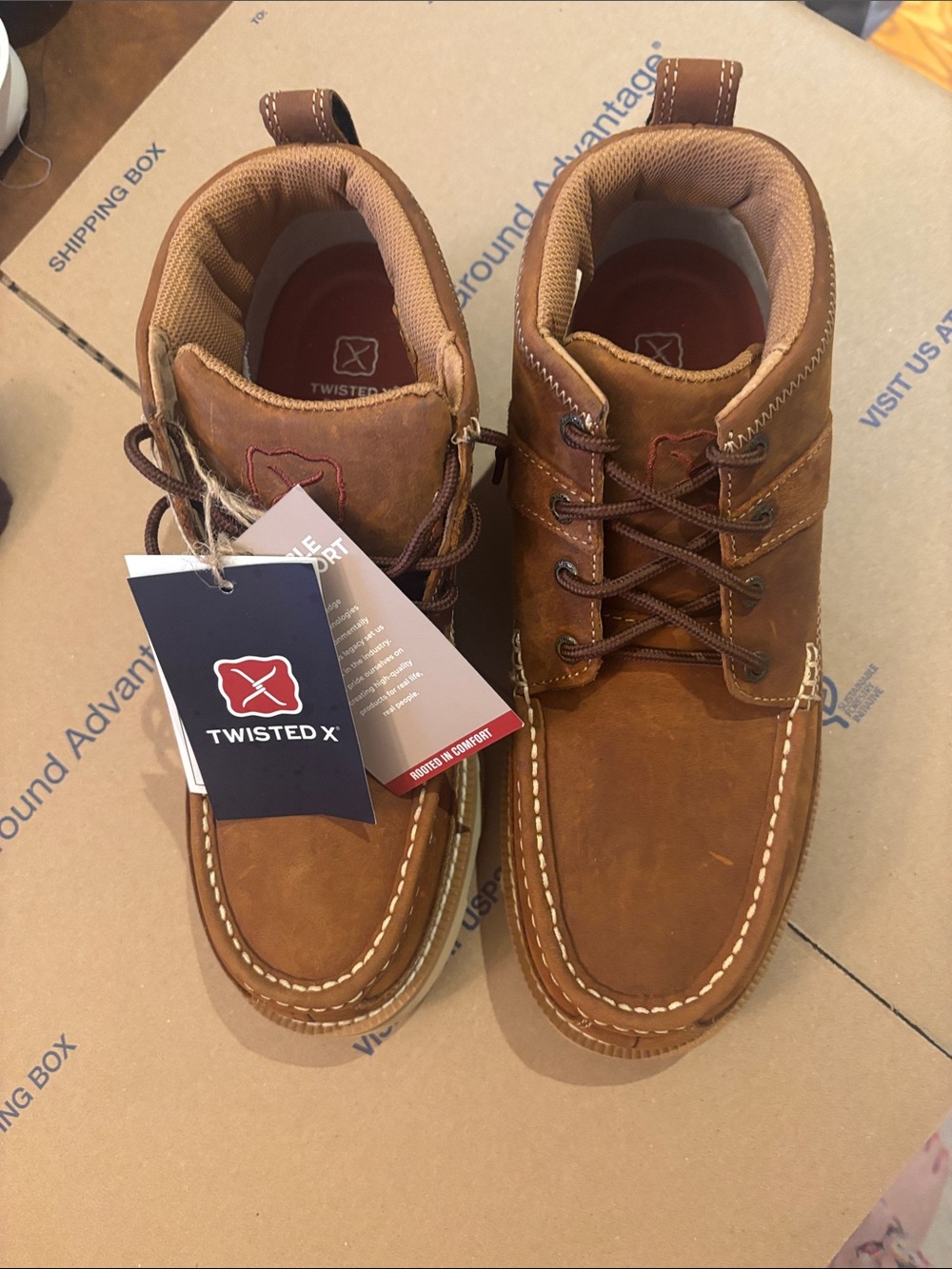 NWT Twisted X Men's Tan/Brown Leather Boots